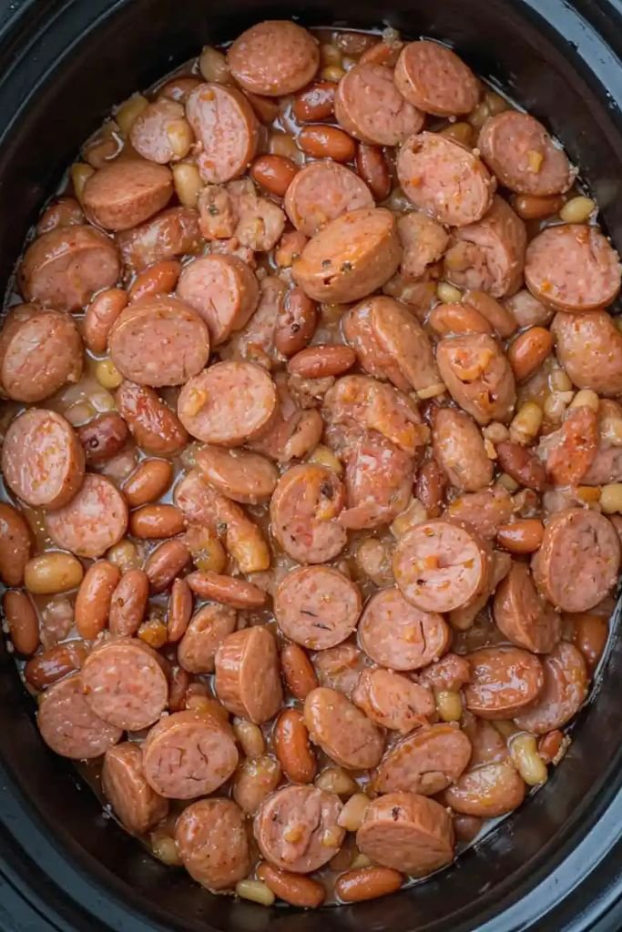 Crockpot Smoked Sausage and Beans
