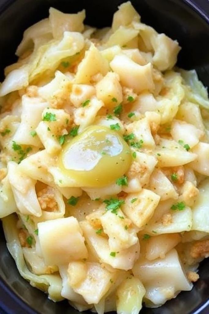 Garlic Butter Crockpot Cabbage